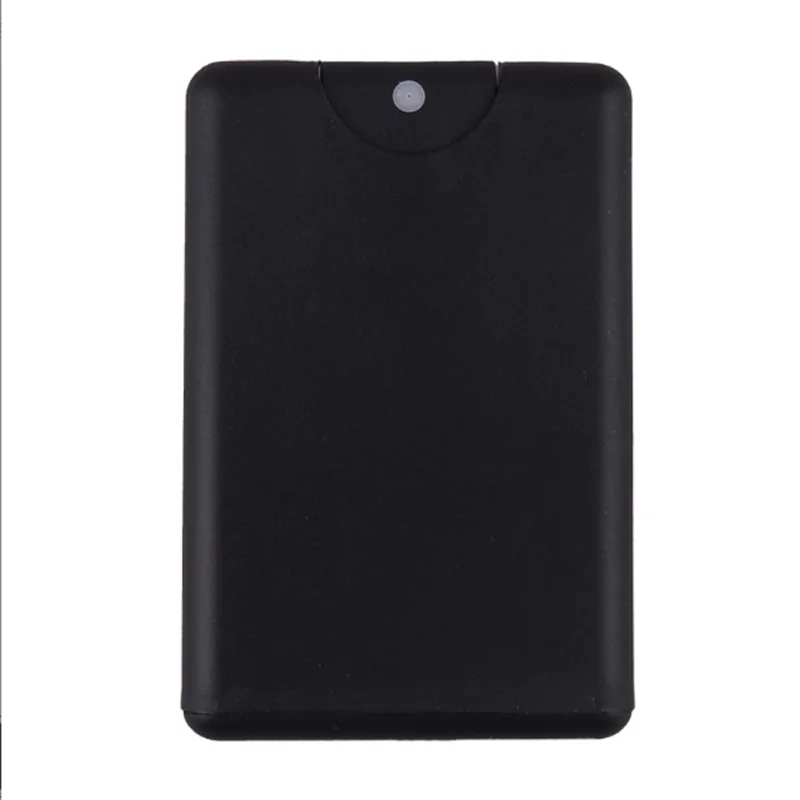 2 pz 20 ml Bianco Trasparente Nero Vuoto di Plastica PP Tasca Bottiglia di Profumo 20CC Carta di Credito Nebbia Spruzzatore Atomizzatore di Fragranza