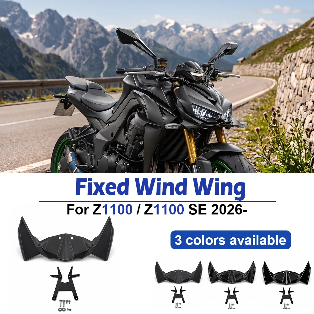 For Kawasaki Z1100SE Z1100 Z 1100 SE 2026- Areo ABS Fin Shell Lower Wind Wing New Motorcycles Front Spoiler Winglet Accessories