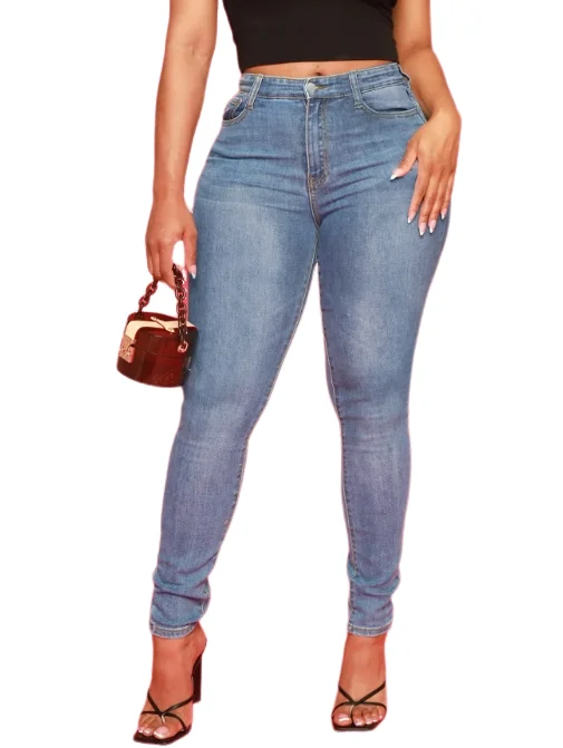 Büro Dame Damen hose 23 Herbst neue Mode lässig einfarbig hoch elastisch Slim Fit Skinny kleine Füße Jeans Basic Pendeln