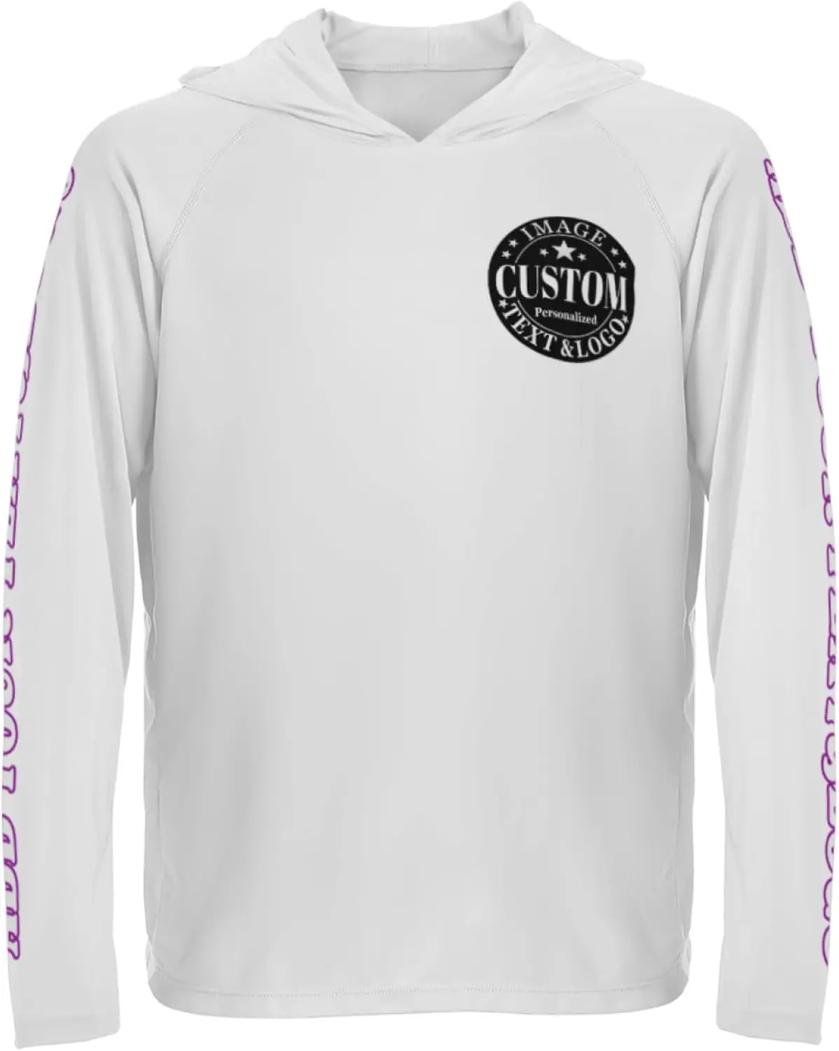 남성용 맞춤형 자외선 차단 후드티 여성용 맞춤형 긴 소매 티셔츠 나만의 맞춤형 경량 후드티를 디자인하세요.