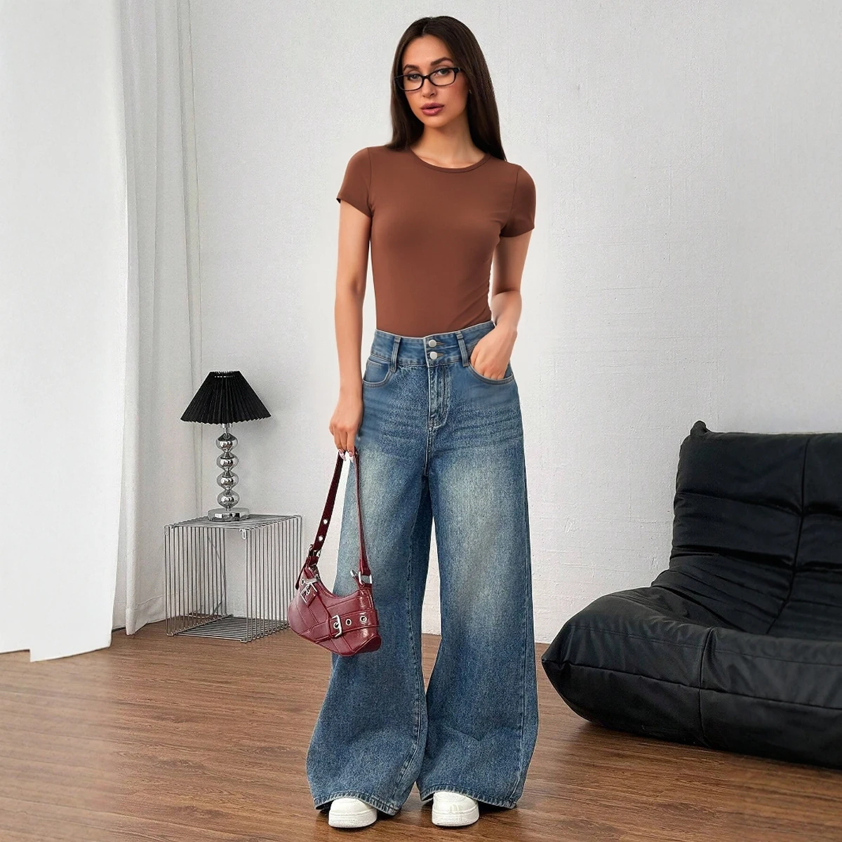 

Женские комбинезоны Всесезонные повседневные базовые однотонные укороченные повседневные комбинезоны с короткими рукавами и круглым вырезом