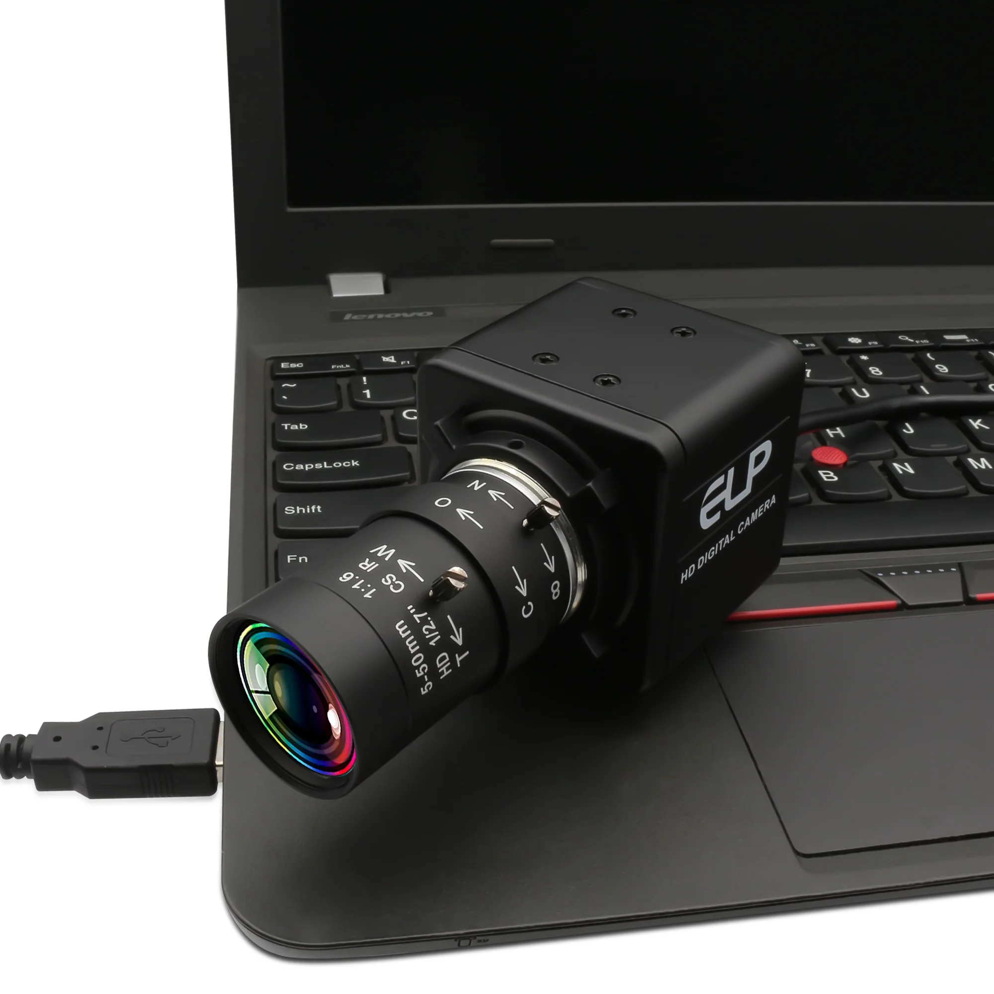 ELP 5MP Global Shutter 10X Zoom Mini Webcam High Speed 1944P 50fps
