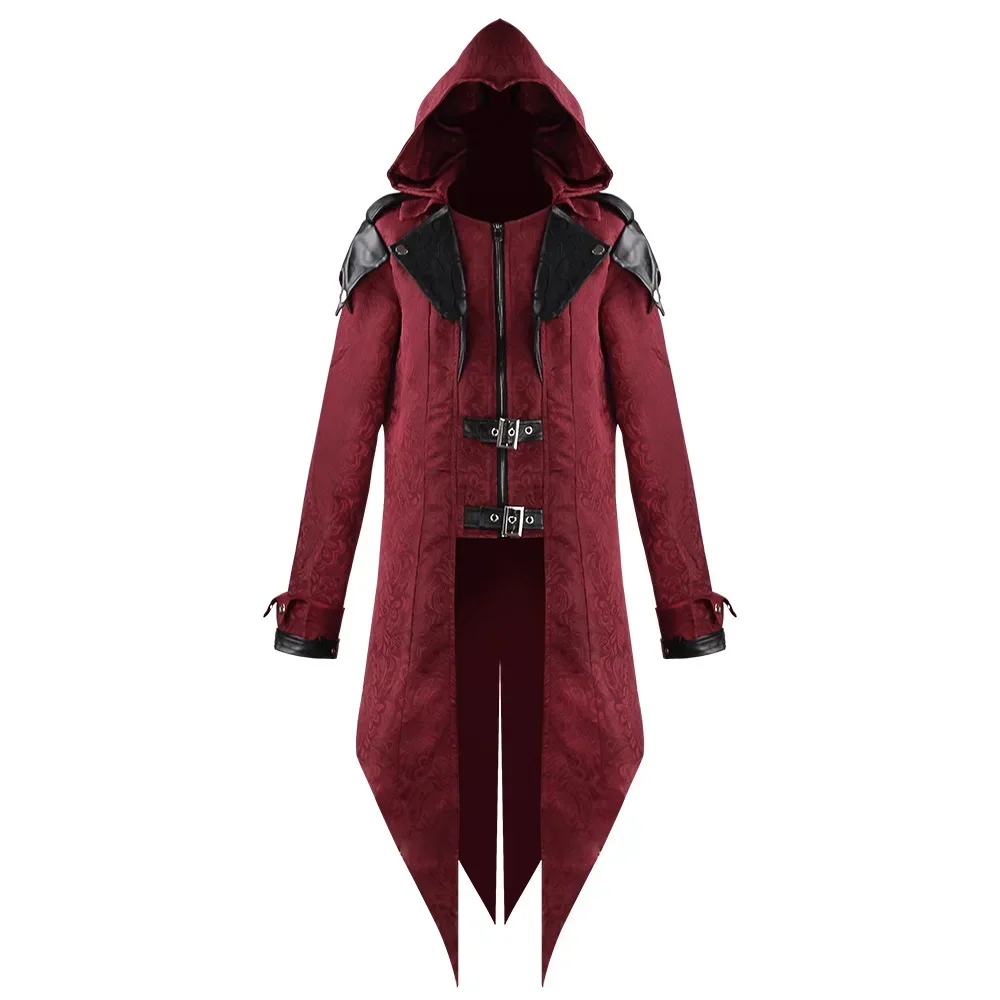 Giacca medievale retrò da uomo Cappotto gotico rinascimentale Uomo smoking Costume formale di Halloween Costume cosplay Giacca rinascimentale