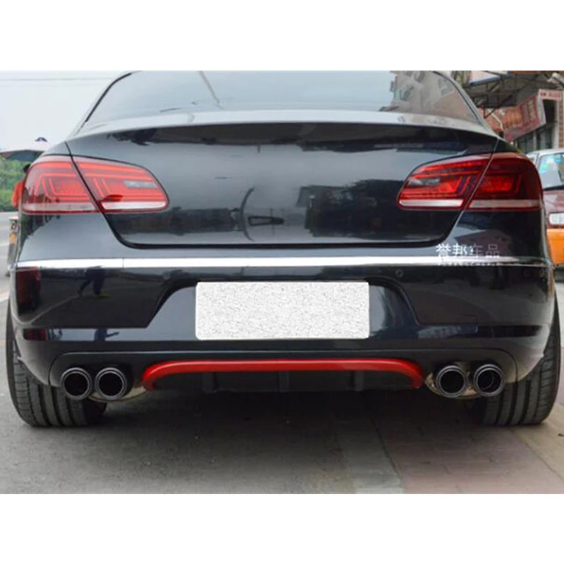 

For Volkswagen Passat CC/2013-2018 Rear Diffuser Bumper Lip Splitter Accessories Body Kit，JSK Style