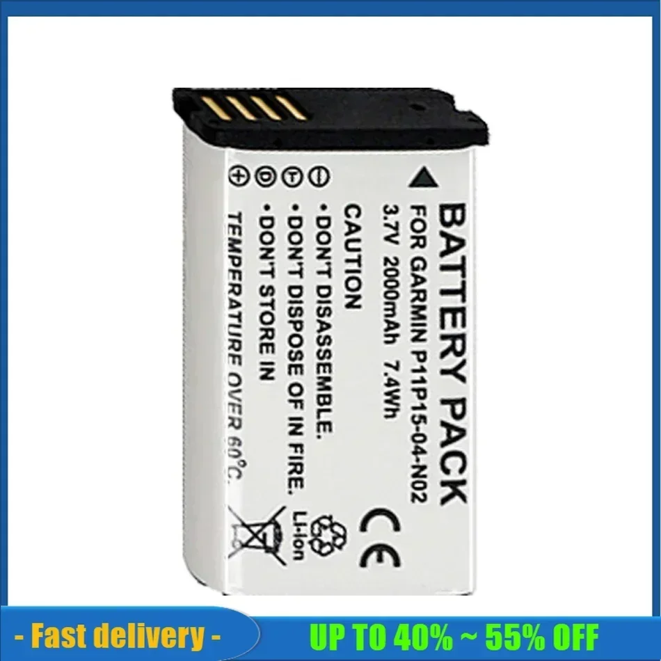 Mobile Phone Batteries 2000mAh 361-00053-00 For GARMIN Montana 650 650T 600 VIRB GPS Rechargeable Portable Battery