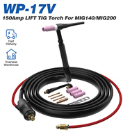 ARCCAPTAIN WP-17V TIG Welding Torch Argon Gas Burner Lift TIG Gun 150A 10-25 35-50mm With 4M Cable For ARCCAPTAIN MIG140 MIG200