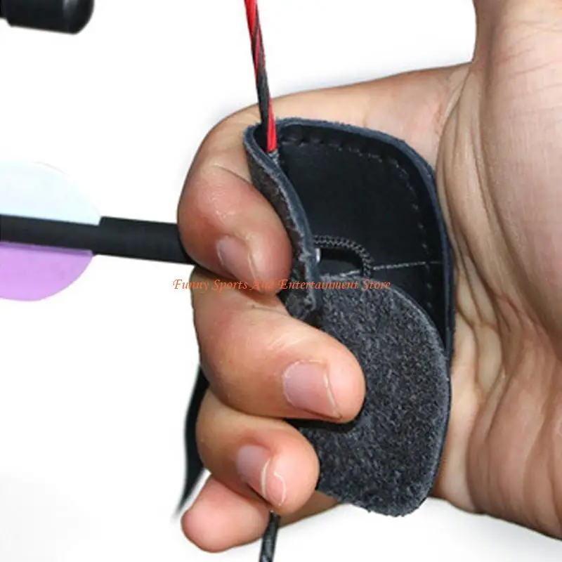 C4DE جلد البقر ثلاثة أصابع تبويب الحرس حامي قفاز الرماية الرماية الصيد القوس