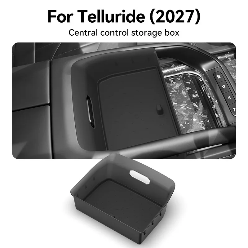 For Kia Telluride 2027 Custom Fit Center Console Organizer Tray Armrest Storage Box Interior Tuning Accessories