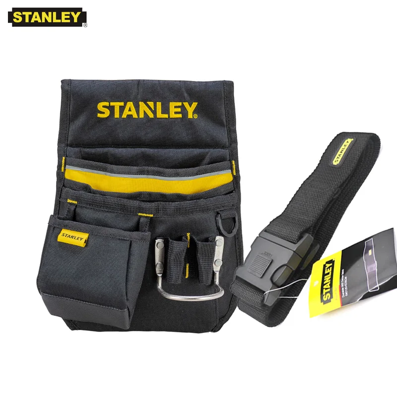 

Stanley 1-Pcs Reinforced Professional Tool Bag Open Empty Small Organizer Multipurpose Waist Bag for Tools Mechanic Electrician