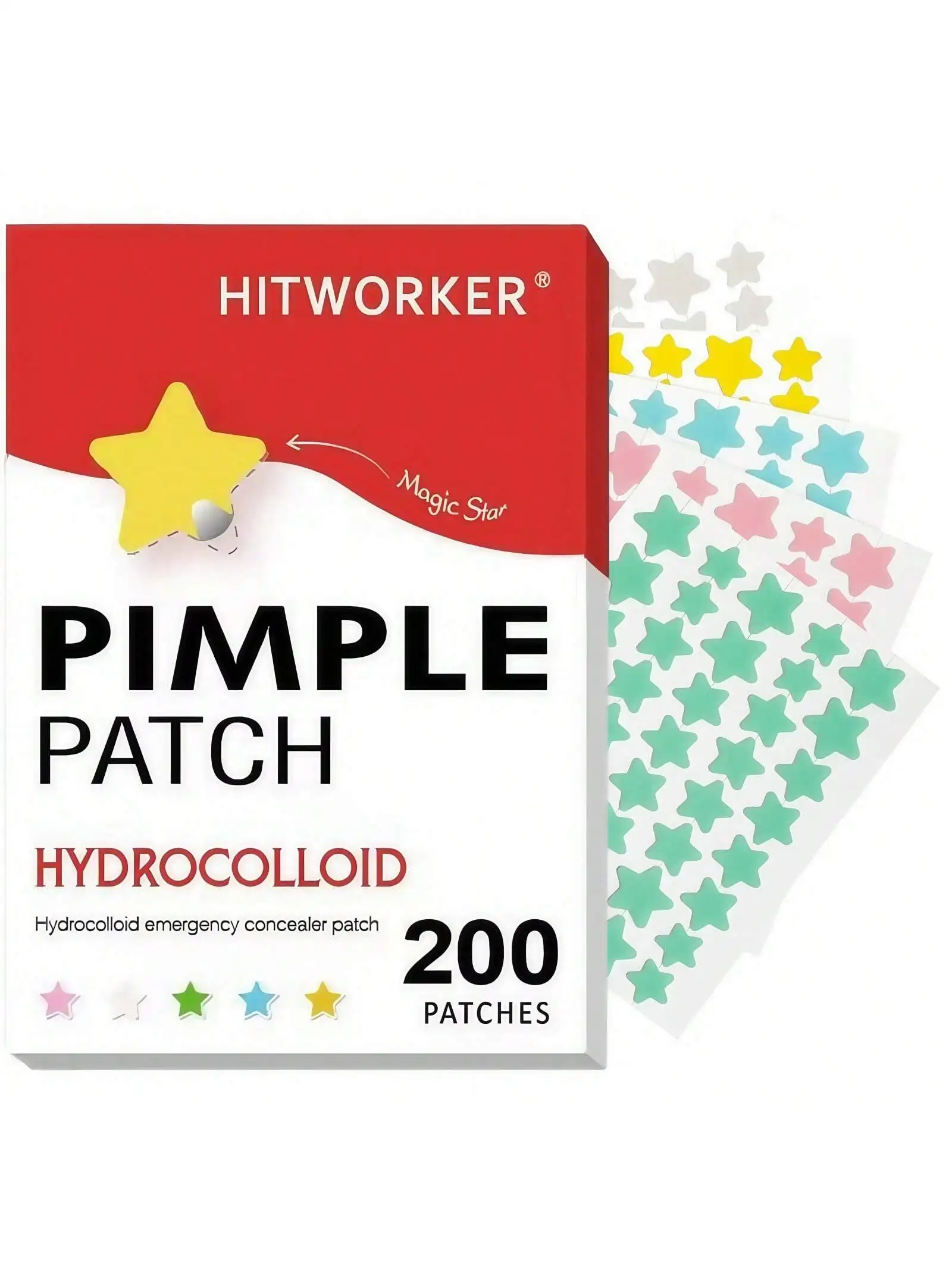 200 Parches Faciales para Granos, Parches Hidrocoloides para el Acné con Aceite de Árbol de Té, Ácido Salicílico y Aceite de Mica, Aptos para Todos