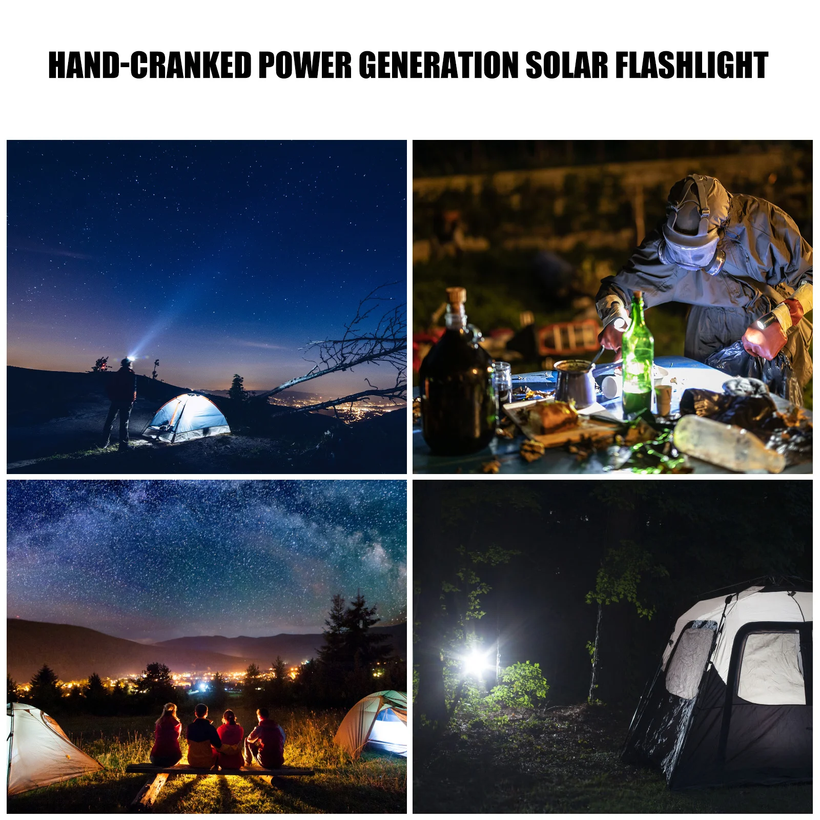 

Hand Crank Flashlight Emergency Led Torch 10 Min Light Per 1 Min Crank Outdoor Portable Camping Light