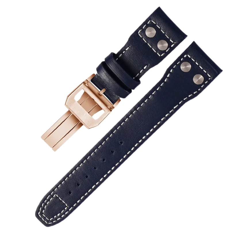 Substitute Pilot /IW500916 Spitfire Fighter/Xiao Wang/Mark 18 Series Flat Interface Leather Rivet Strap 21/22mm