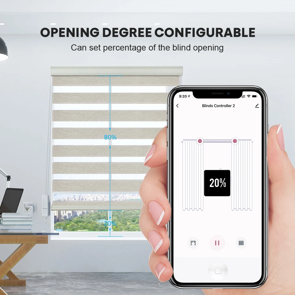 AVATTO Tuya WiFi Smart Roller Blinds Motor,Electric Motor Roller Shutter/Blinds,Smart Home Automation Work for Alexa,Google Home