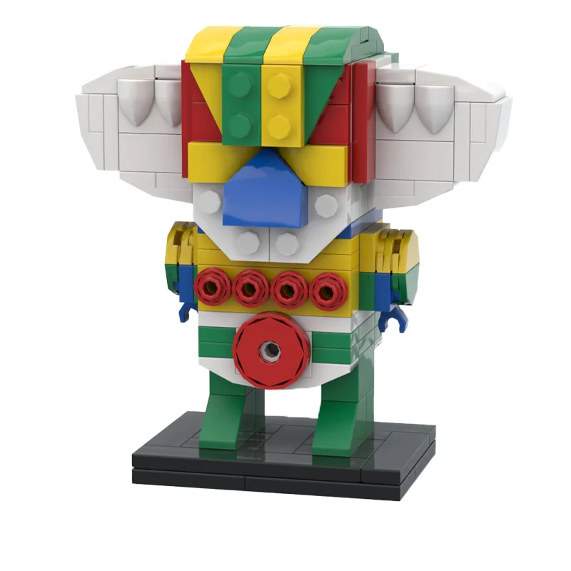 155 부품 MOC 크리에이티브 로봇 브릭헤드 모델 크리스마스 생일 선물 어린이 교육용 DIY 조립 블록 장난감