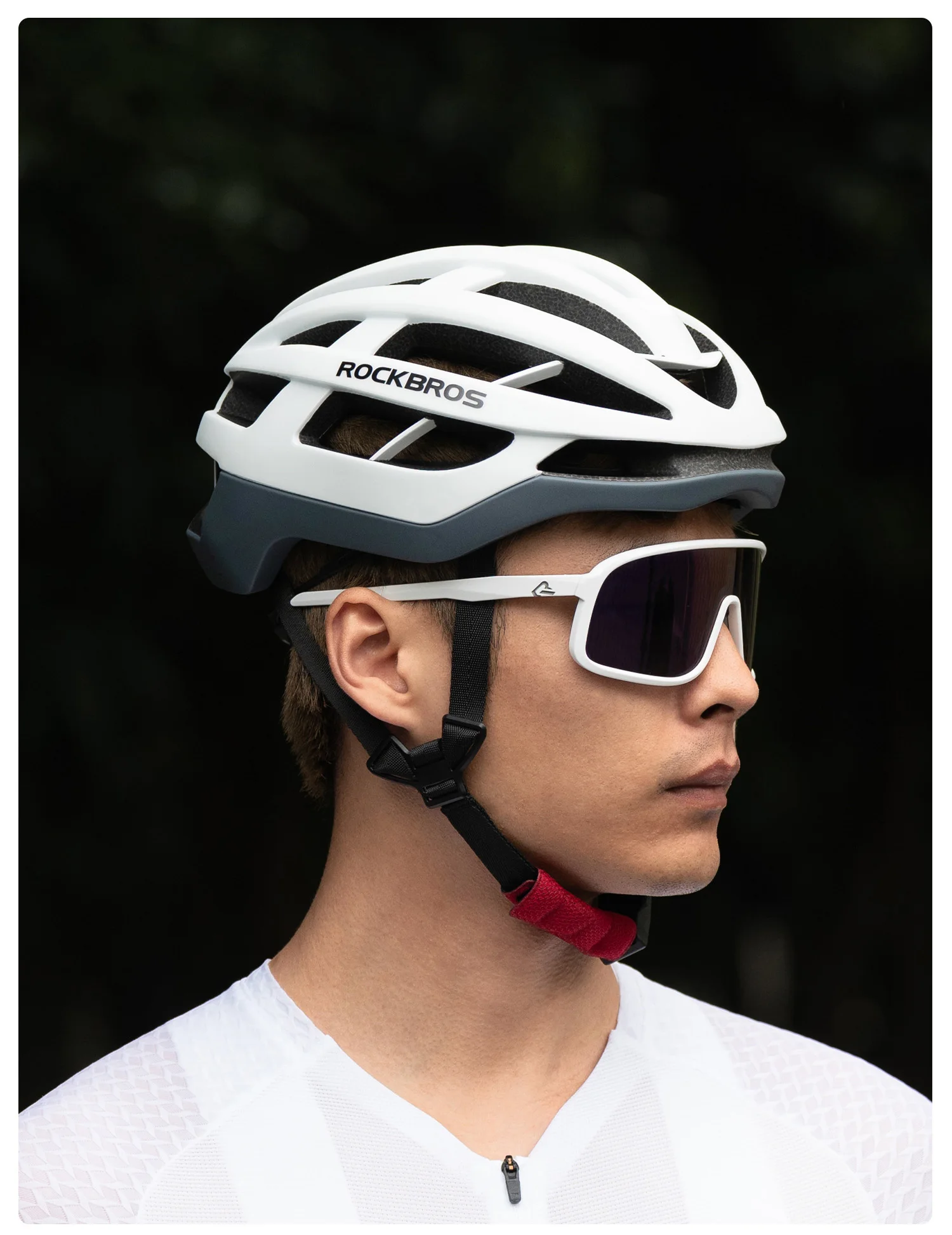 ROCKBROS Fahrradhelm ultraleicht atmungsaktiv integrierter Helm verstellbar mit Magnetverschluss Kopfschutz beim Radfahren Sicherheitshelm – Detail 15