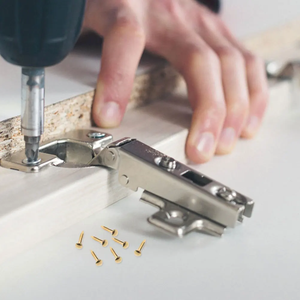 

100Pcs Copper Nails Round Head Strong Corrosion Resistant for Household Fixing DIY Decorative Wood Applications