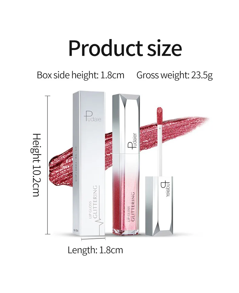 2025 Lucidalabbra perlescente Rossetto impermeabile a lunga durata Shimmer Diamond Lip Tint Glitter Lipgloss Cosmetici per il trucco quotidiano