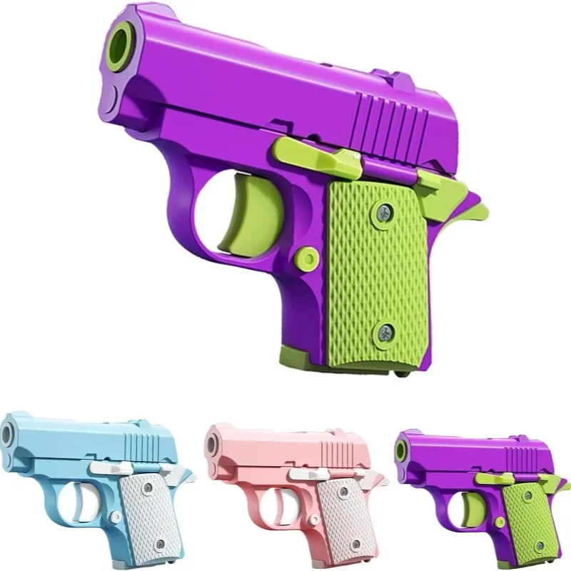 Nieuwe Aankomst Stress Relief Abs Plastic Mini 1911 3d Geprint Zwaartekracht Fidget Pistool Pistool Speelgoed Cadeau Promotie Speelgoed Voor Jongens