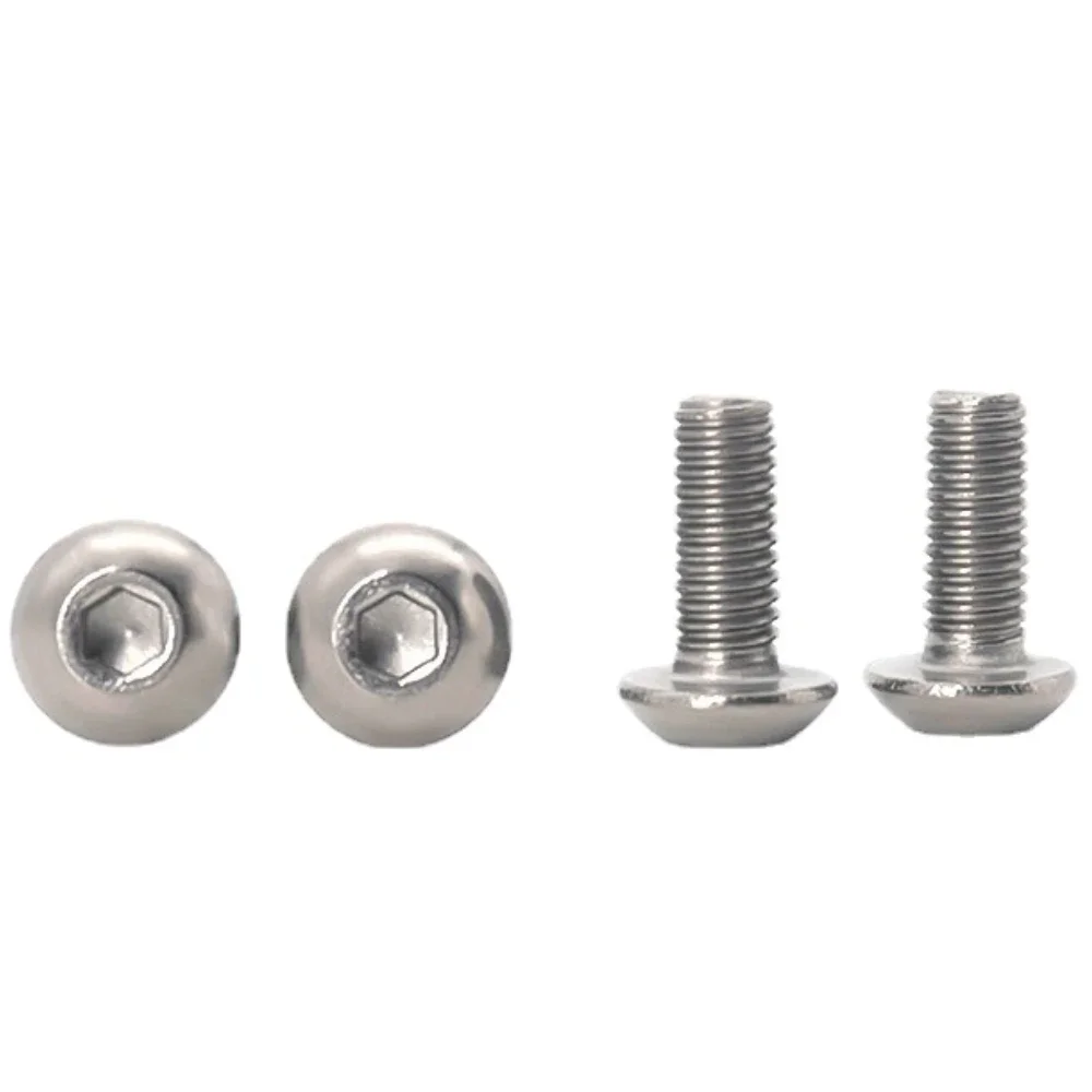 1 pc M2 M2.5 M3 M4 M5 M6 M8 x 3 4 5 6 8 10 12 15 20 25-50mm TA2 GR2 Titanium Button Head Hex Allen Scoket Screw Bolts