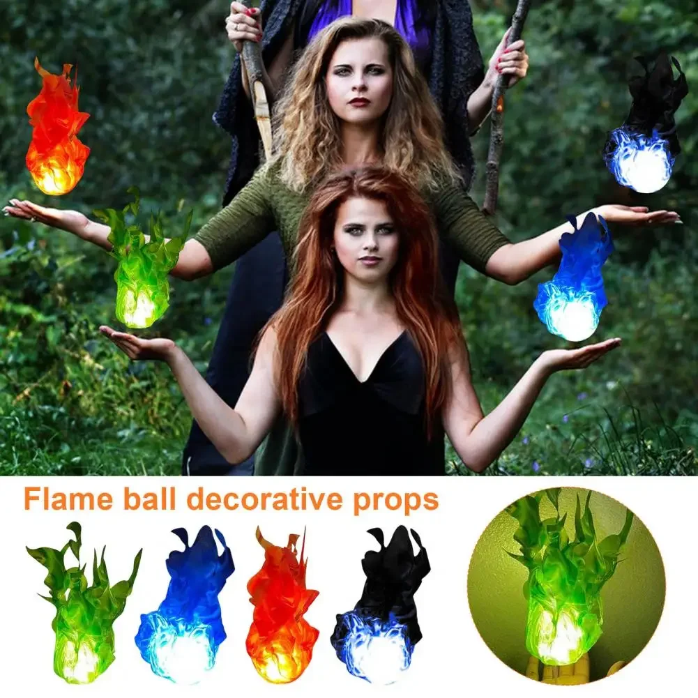 

Halloween Floating Fireball Artificial Fake Flame Floating LED Firebal Prop Illuminated Fireball Decor Halloween Decoration