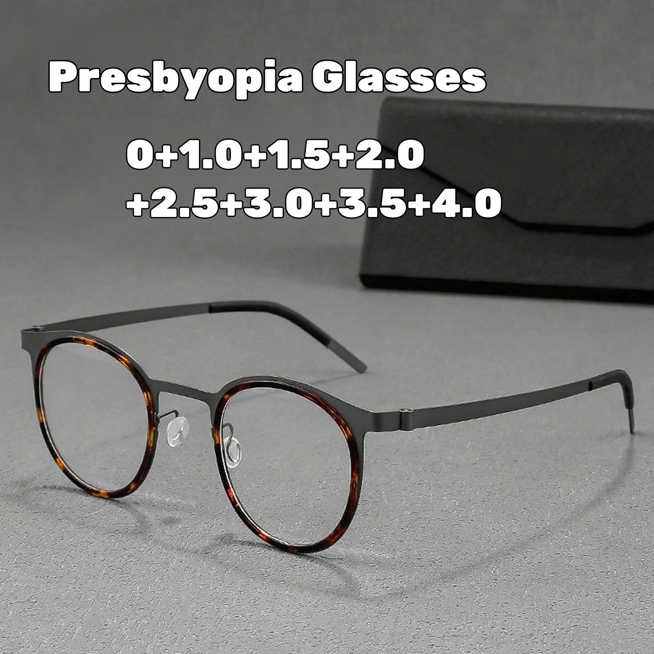 Metall Rahmen Luxus Lesebrille Neue Vintage Runde Vollformat Anti Blau Licht Weit Anblick Brillen herren Business Brillen