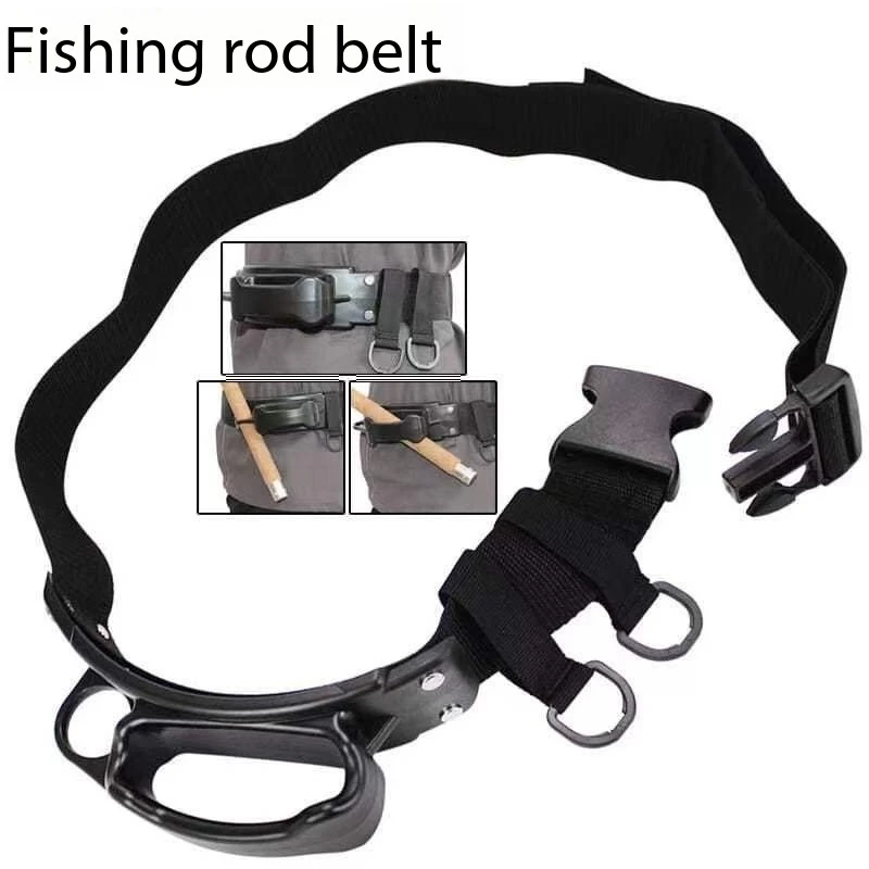 

Rock Fishing Rod Holder, Sea Fshing, Adjustable Multifunctional Portable Belt, Pole Insertion, Equipped Fishing Gear