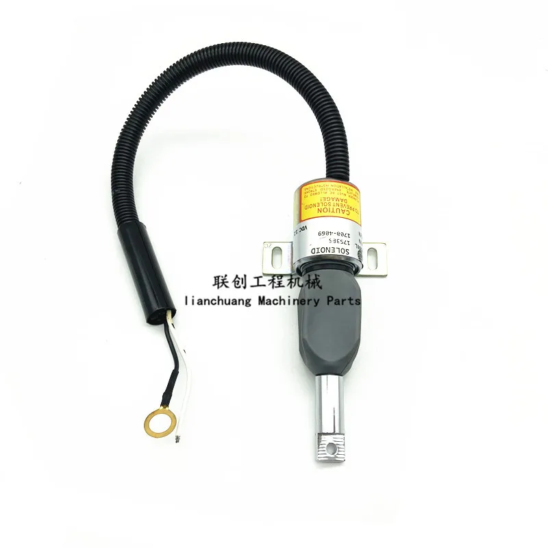 For Kubota KX 110131/187153 Stall solenoid valve 1700-4069 Flame extinguisher switch stop oil cut-off solenoid valve