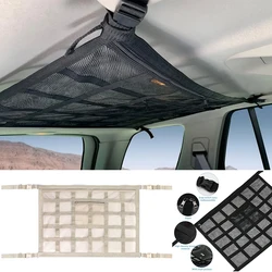 Car Roof Storage Organizer Automotive Ceiling Cargo Net Pocket Mesh Car Camping Accessories Storage Bag Roof Tent Two colors