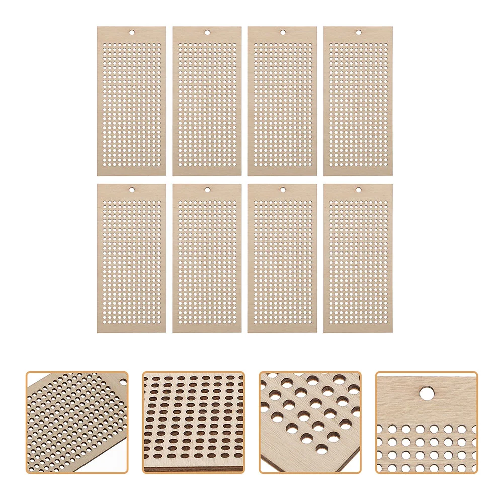 16 Pcs Wooden Embroidered Bookmark Students' Bookmarks DIY Cross Stitch Sturdy Handmade Delicate Practical Colorful