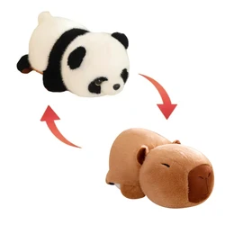 Double-Sided Flip Panda Toy Panda Transform Plush Doll 2-in-1 Capybara Flip Change Transform Panda Soft Pillow Children Gifts