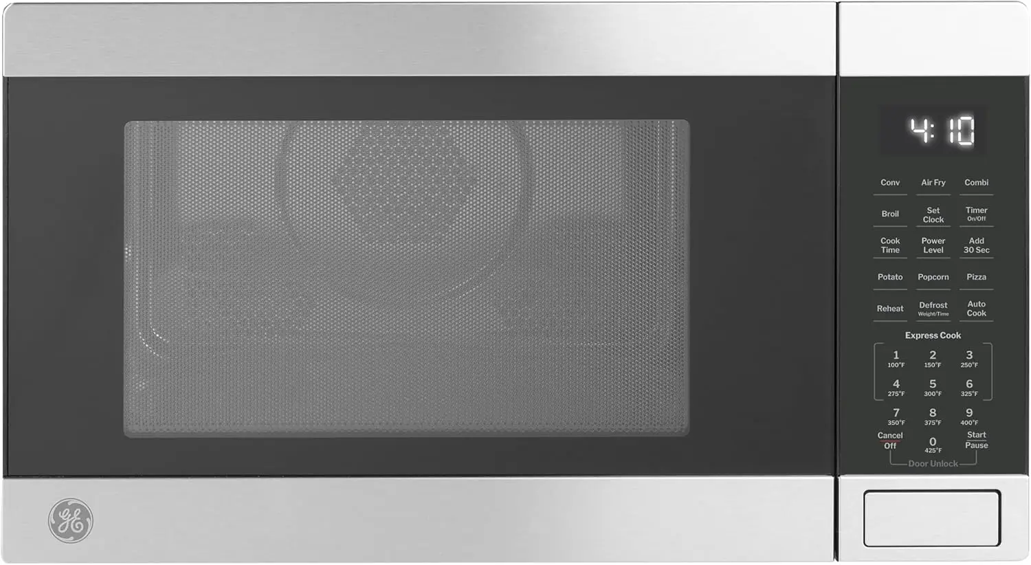 4-in-1 Convection Microwave Oven with Air Fry and Broil, 1.0 Cu Ft, 1050W, Compact Quiet Stainless Steel Countertop Microwave fo