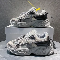 New Men Sneakers Sports Walking Footwear for Women Tennis Shoes Breathable Mesh Retro Old Dady Shoes Unisex Running Trainers