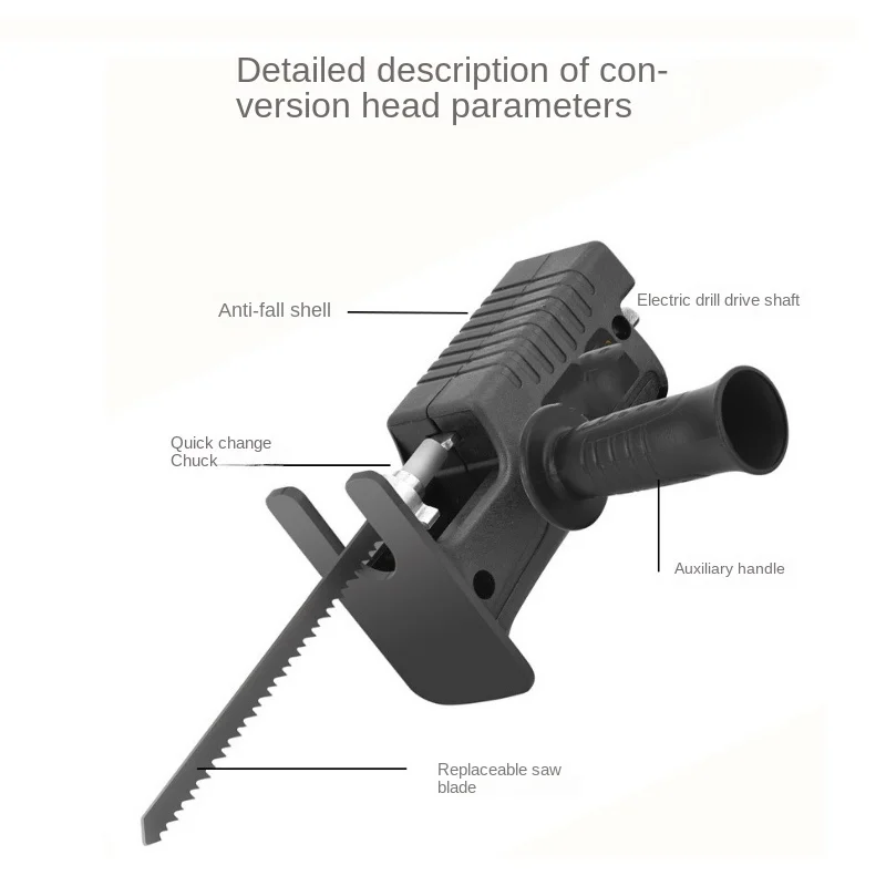 Portable Electric Drill Modified To Electric Reciprocating Saw Adapter Wood Curve Cutting Tools Carpentry Power Tool Accessories