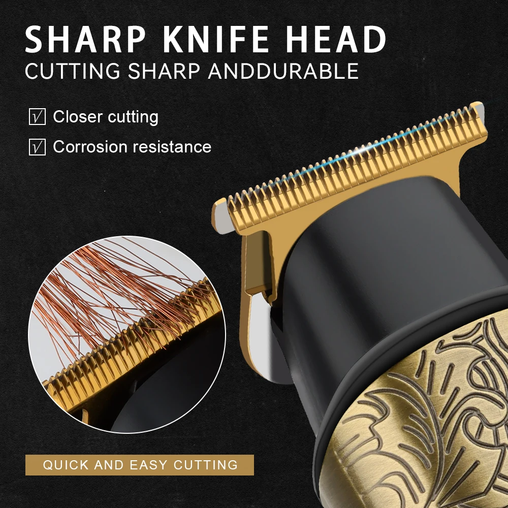 Professional Hair Clippers Cordless Electric Hair Trimmer Shaving Machine Cool Design Cutting Barbe