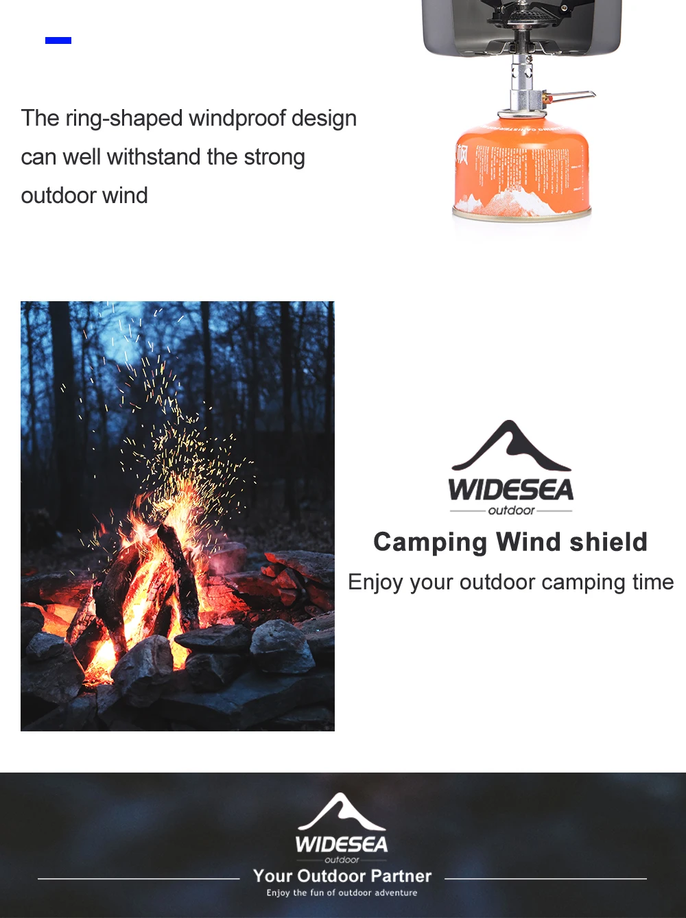 Outdoor Camping Gaskocher Windschutz Outdoor Brenner Schirm Windgitter Tragbares Benzin Winddichtes Kochset Überlebensausrüstung – Detail 4