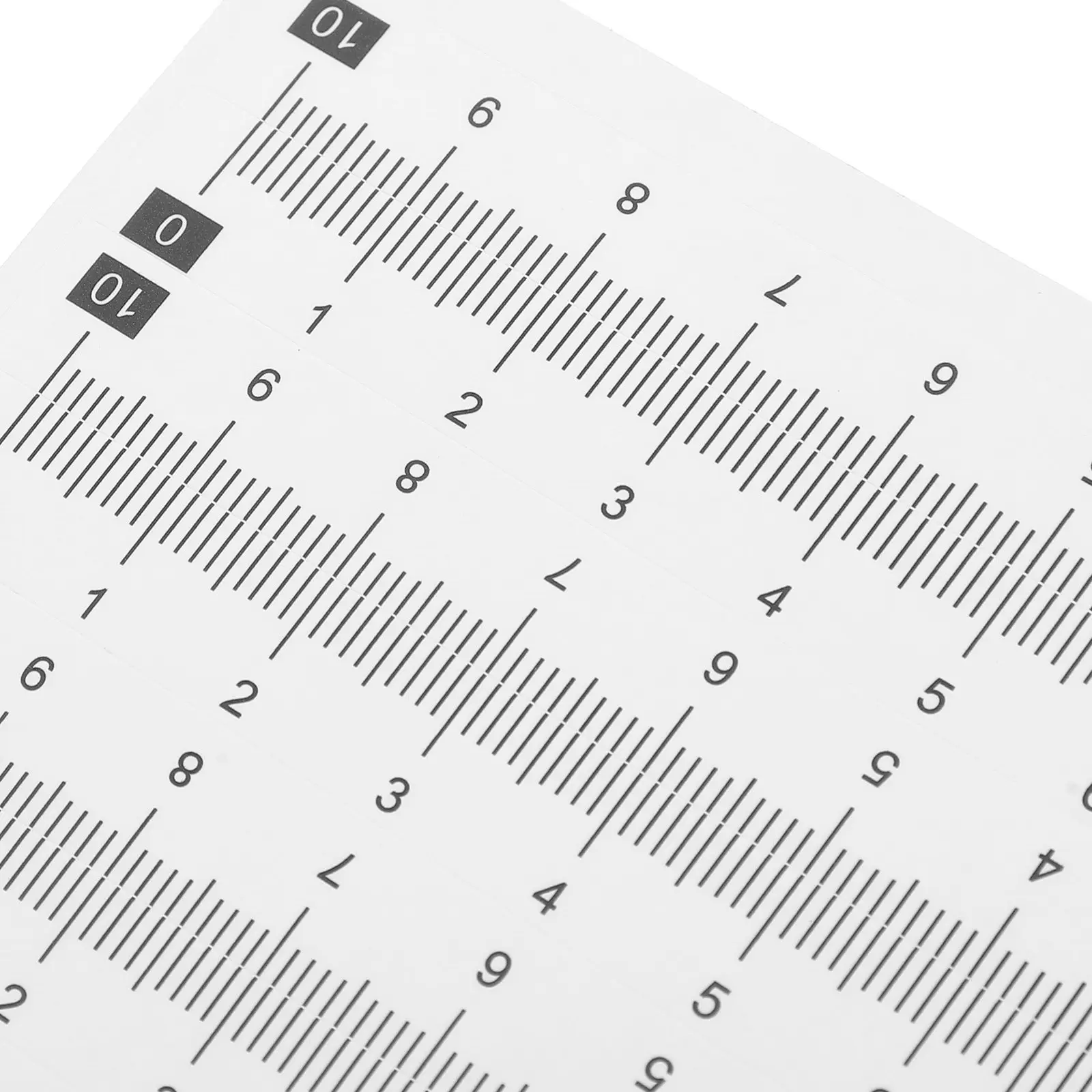 20Sheet Adhesive Measuring Tape Sticker Clear Scale Ruler Peel and Stick Waterproof for Fishing Boat DIY Projects Stair