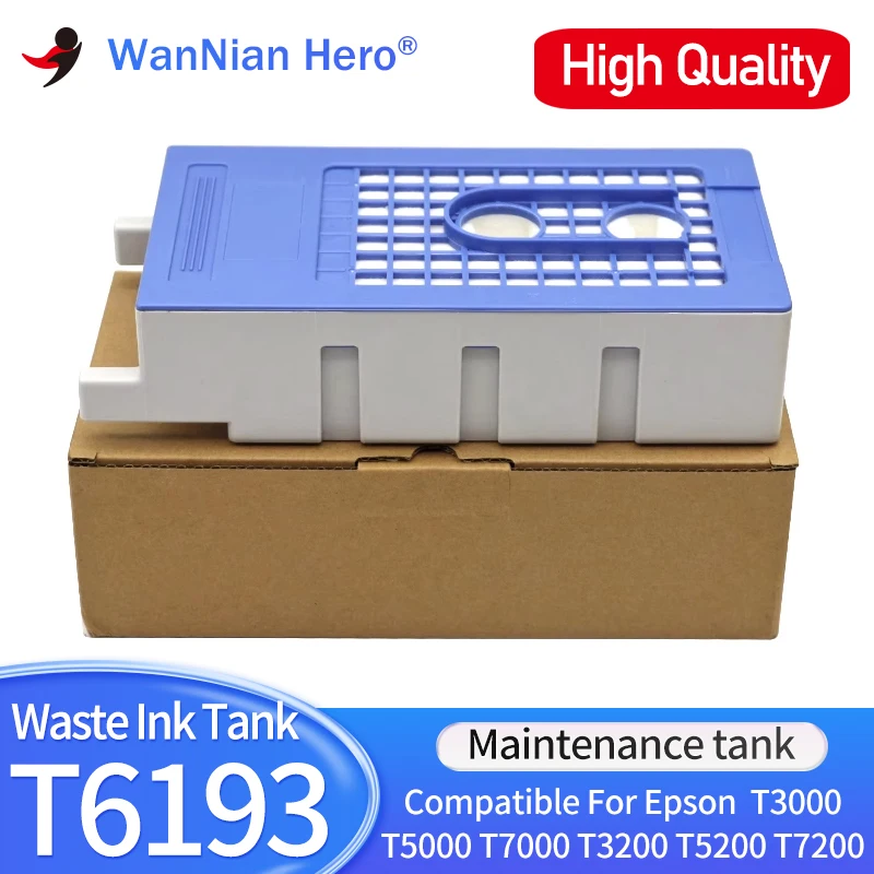 T6193 Maintenance Tank For Epson Surecolor T3000 T5000 T7000 T3200 T5200 T7200 T3070 T5070 T7070 Waste Ink Box chip Resetter