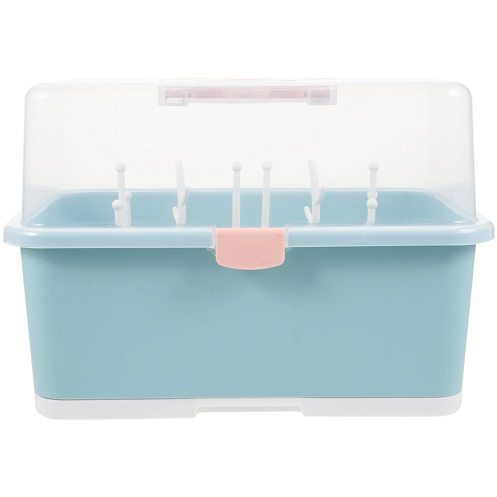 

Baby Bottle Storage Box Durable ganizer for Nursing Bottles Cutlery Tea Cups Holder Green Breastfeeding Supplies Drain Tank