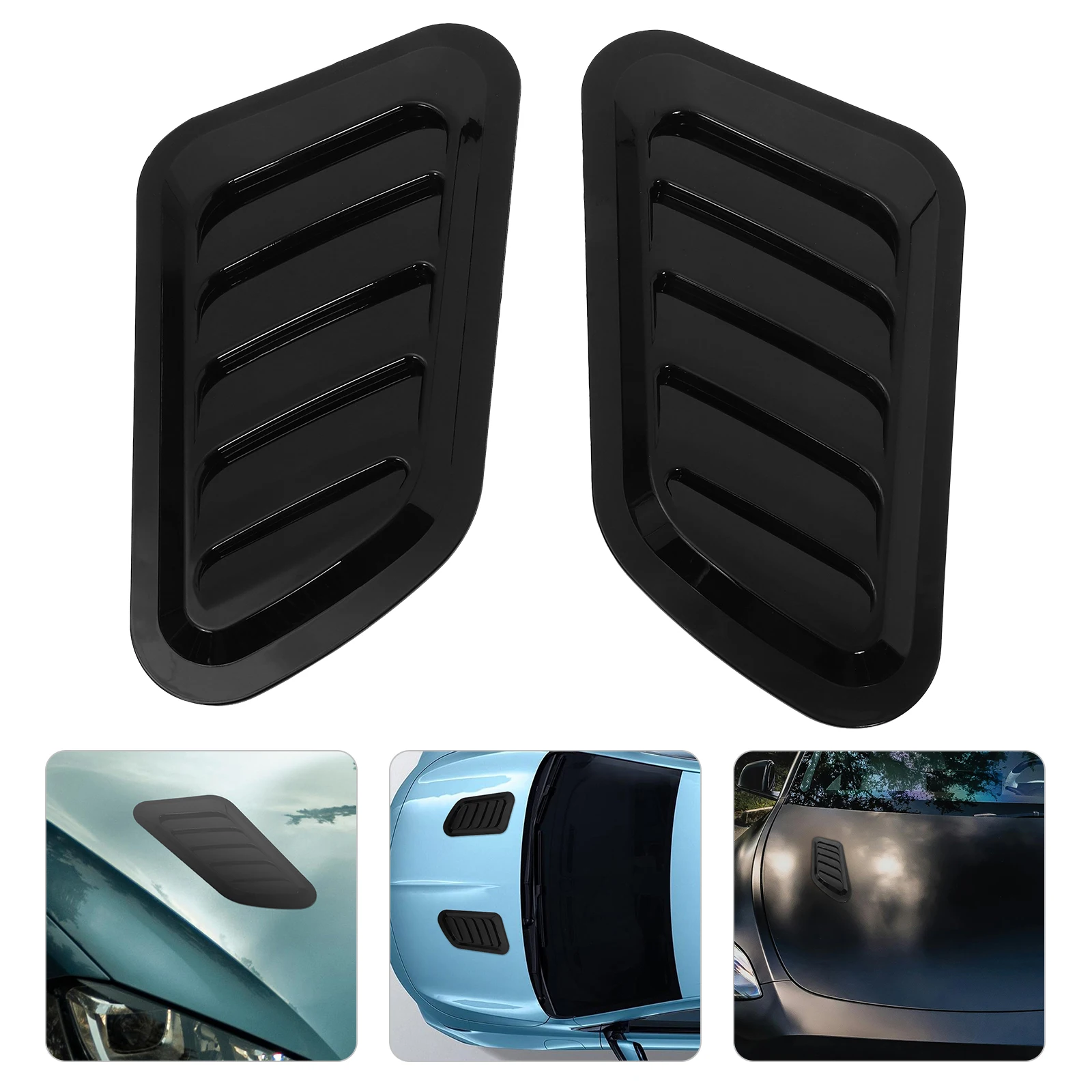 

2Pcs Engine Vehicle Side Vent Vent Cover Car Air Flow Covers Black 368 Durable Automotive Exterior Accessories