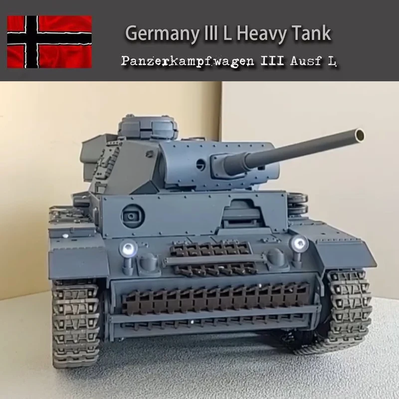 

Kubing Ke Henglong 3848, инфракрасный боевой танк, боеприпасы, немецкая модель танка III L-типа, игрушка, металлическая гусеница, инфракрасная боевая система