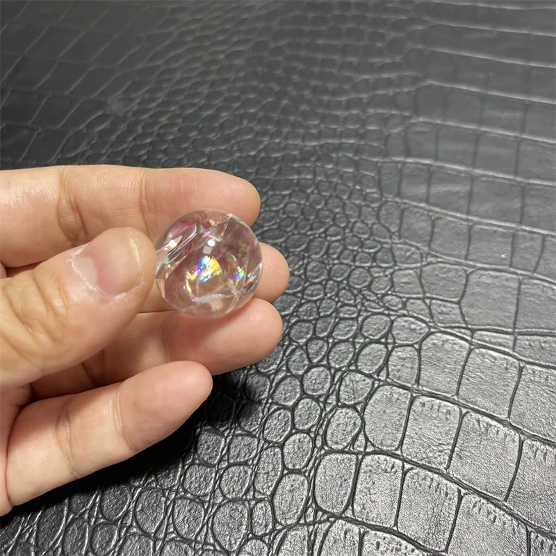 Wholesale Polished Natural Clear Quartz Small Sphere Rainbow Cracked Crackle Crystal Ball Clear Quartz Sphere for Healing