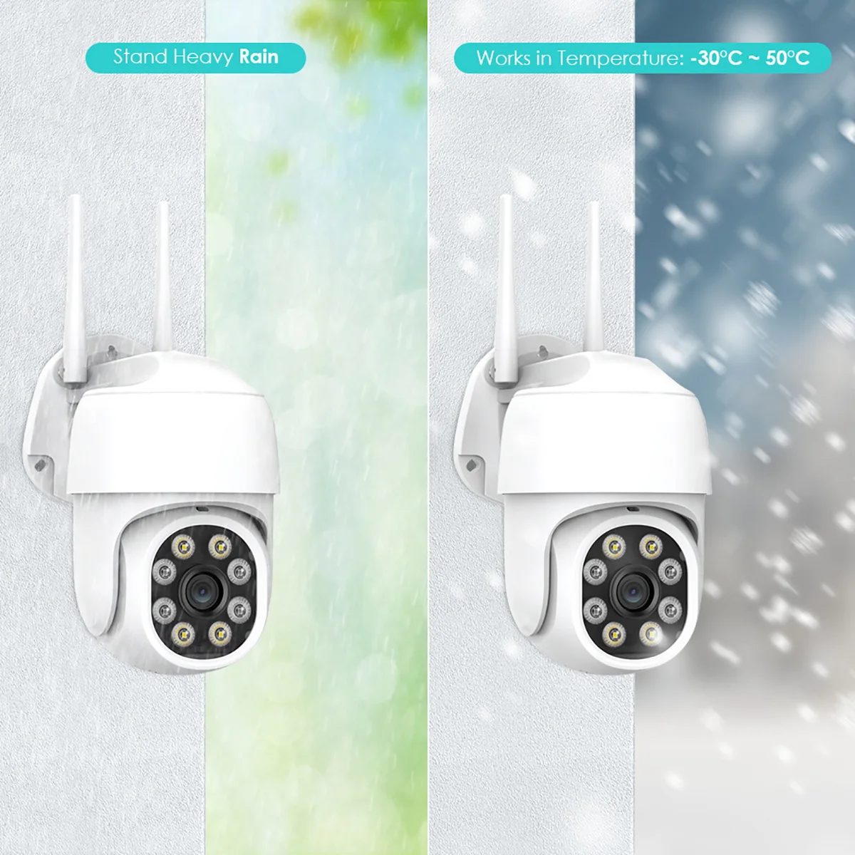 2MP 1080P YCC365 APP Full Color PTZ IP Dome Camera Full Color Night Vision AI Humanoid Home Security CCTV Baby Monitor