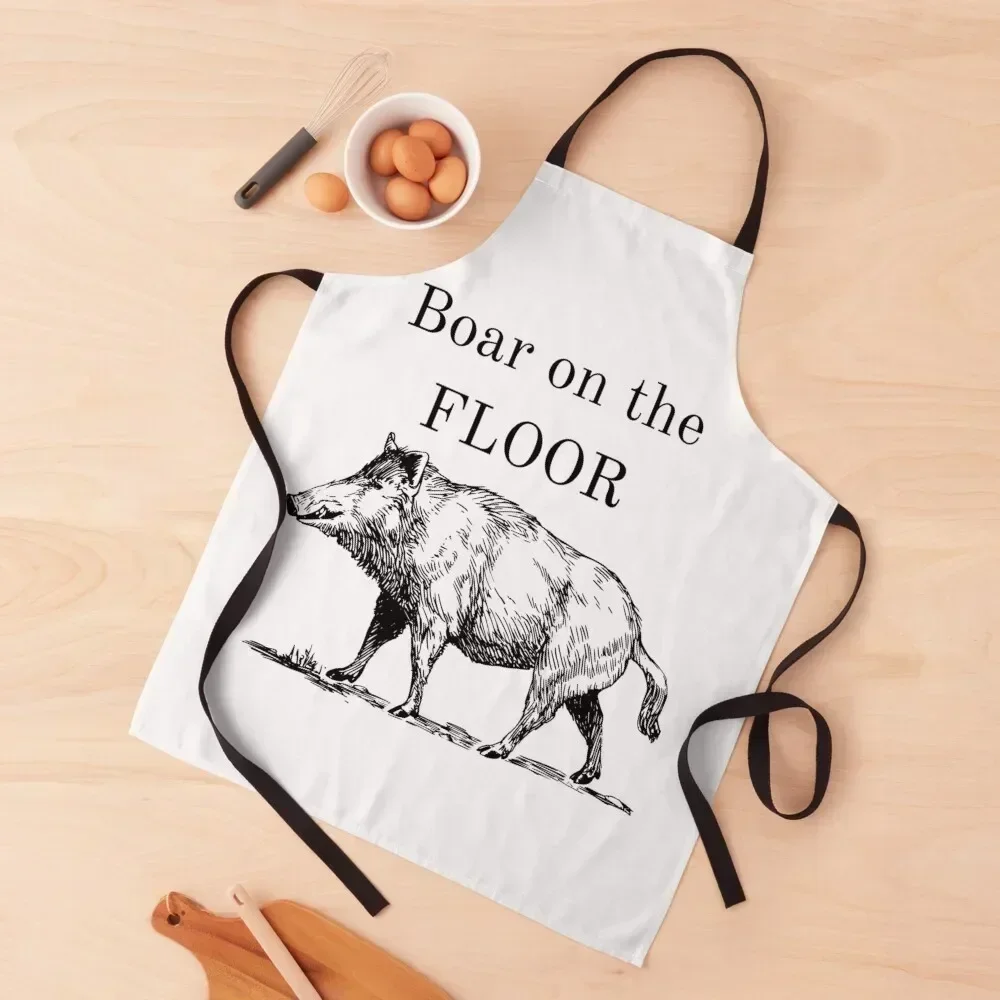 

Boar on the floor succession quote white roy Apron man chef uniform christmas decoration kitchen woman For Hairdresser Apron