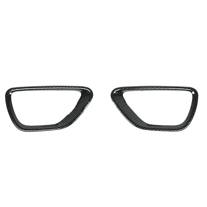 

【A28I Fog Light Bezel Cover Trim For Jeep Grand Cherokee 2014-2017 Front Bumper Fog Lamp Frame Carbon Fiber