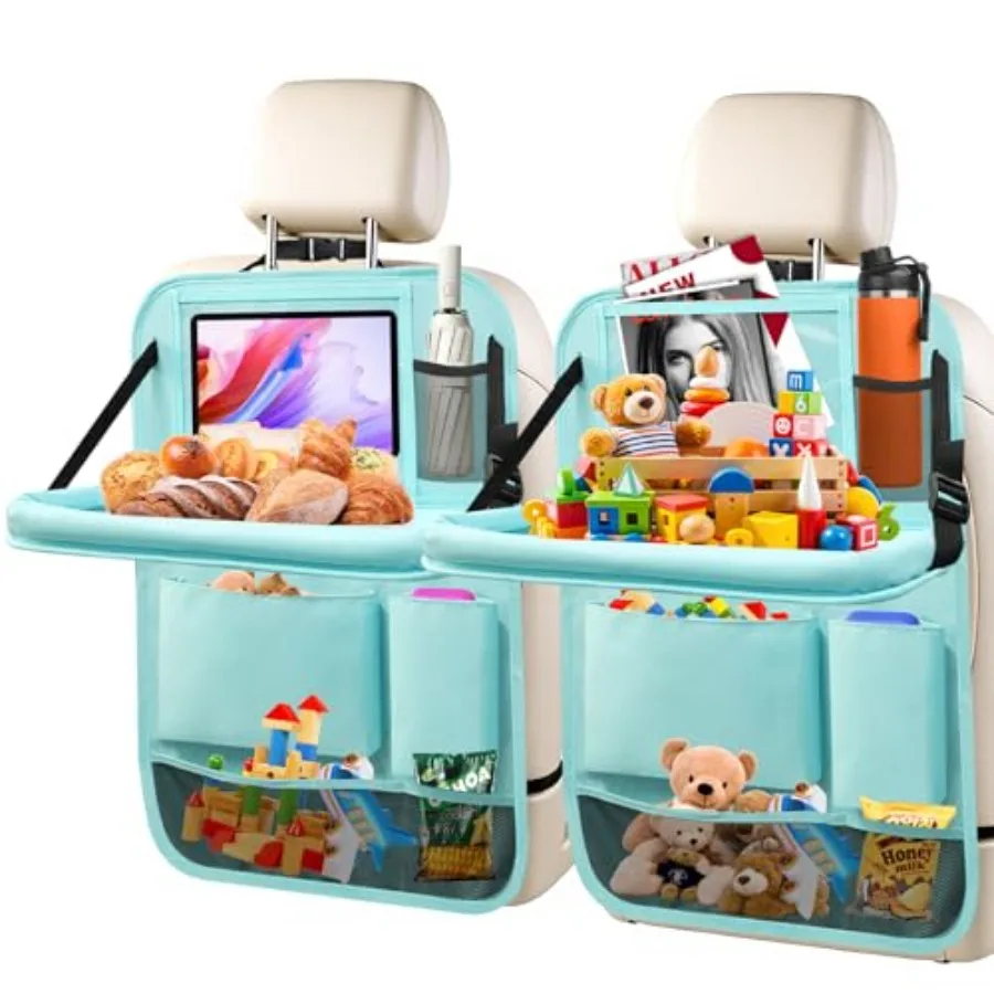 

Car Backseat Organizer Foldable Table Tray6 Storage Pockets Car Storage Organizer Tablet Holder Car Seat Back Protectors Kick M