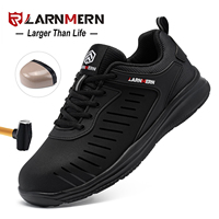 LARNMERN Men's And Women's Safety Shoes, Puncture Resistant Steel Toe Shoes, Lightweight Work Shoes, Safety Sports Shoes