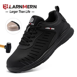LARNMERN Safety Shoes for Men Women Anti Puncture Steel Toe Shoes Non Slip Lightweight Work Shoes Safety Sneakers