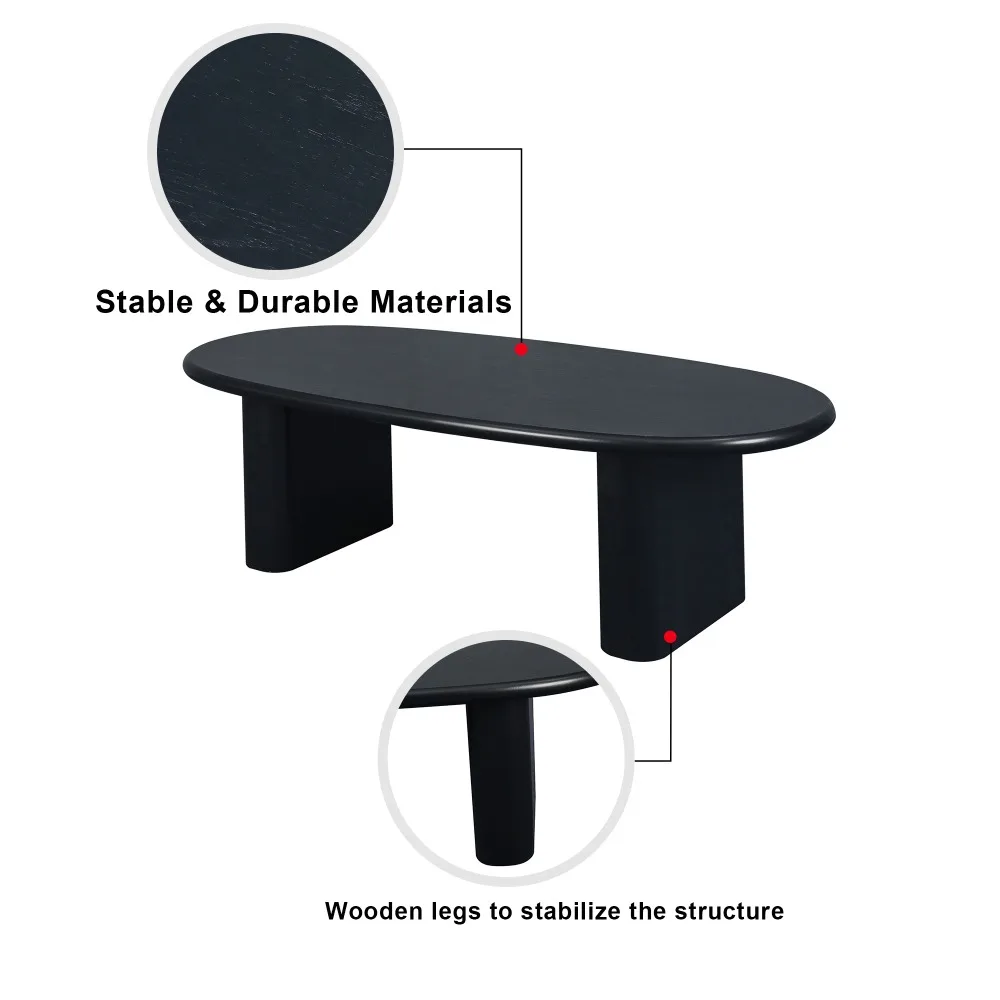 Meja Kopi Meja Meruncing 51'' (HITAM), Meja Kafe