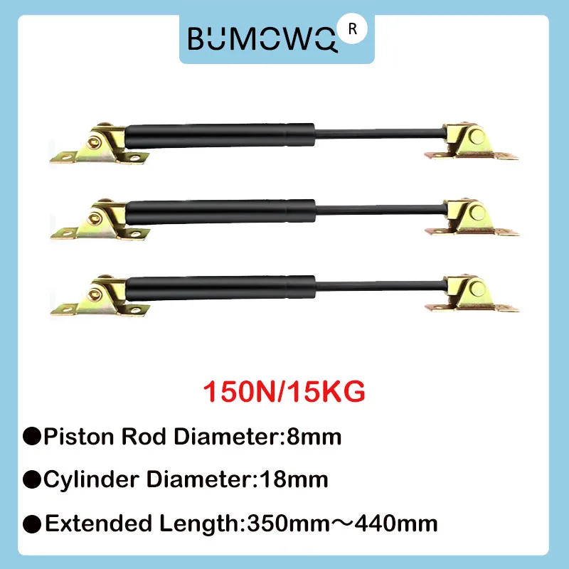 

1PC 350mm-440mm 15kg/150N Universal Strut Bars Furniture Strut Bar Gas Shock Absorber Hydraulic Lift Kitchen Cabinet Hinge