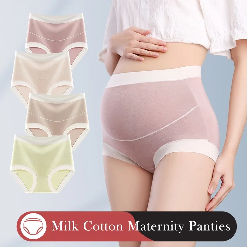 2023 2023 Summer Milk Cotton Maternity Panties 60S Quality High Waist Belly Underwear Clothes for Pregnant Women Pregnancy Briefs - Aliexpress Deal